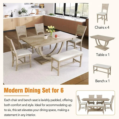 A Dining Room Table Set For 6 sold by WorkZen Interiors