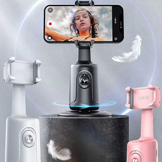 A white, black, pink motion sensor phone holder of different colors being sold by WorkZen Interiors