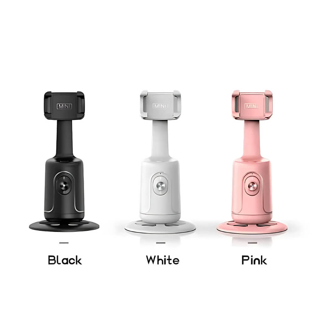 A black, white and pink motion sensor phone holder of different colors being sold by WorkZen Interiors