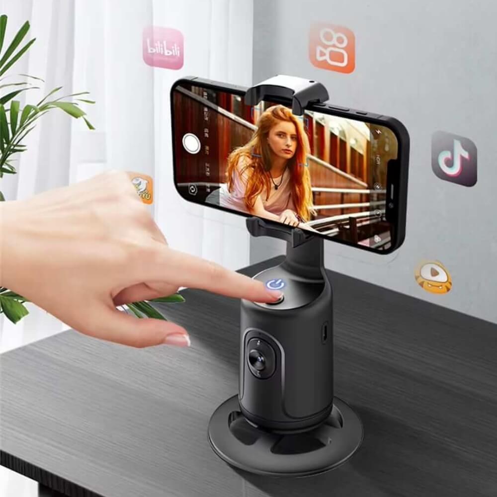 A black motion sensor phone holder of different colors being sold by WorkZen Interiors