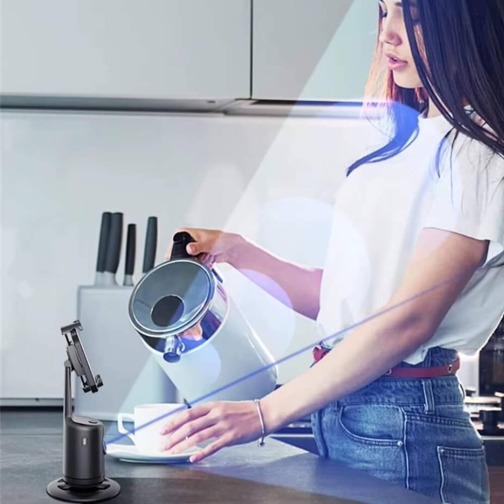 A black motion sensor phone holder of different colors being sold by WorkZen Interiors