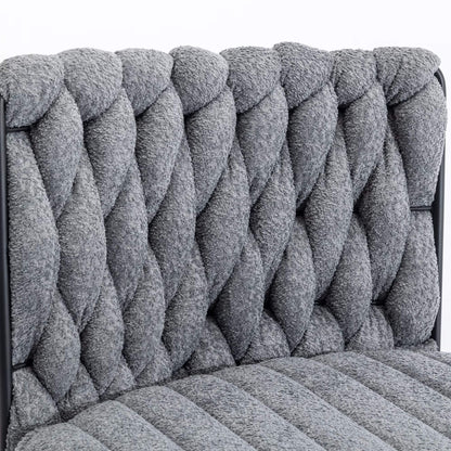 The backrest of a Gray fabric office chair sold by WorkZen Interiors