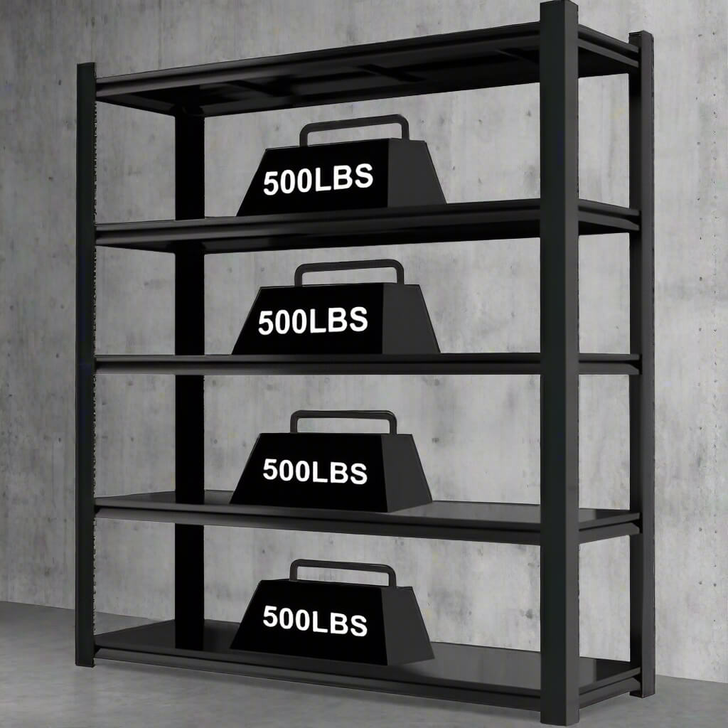 A Heavy Duty Black Metal Shelf sold by WorkZen Interiors