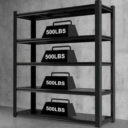 A Heavy Duty Black Metal Shelf sold by WorkZen Interiors