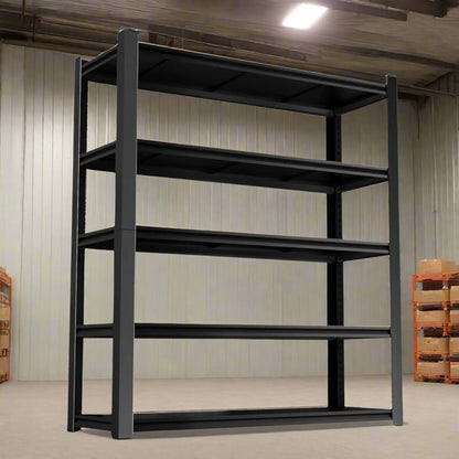 A Heavy Duty Black Metal Shelf sold by WorkZen Interiors