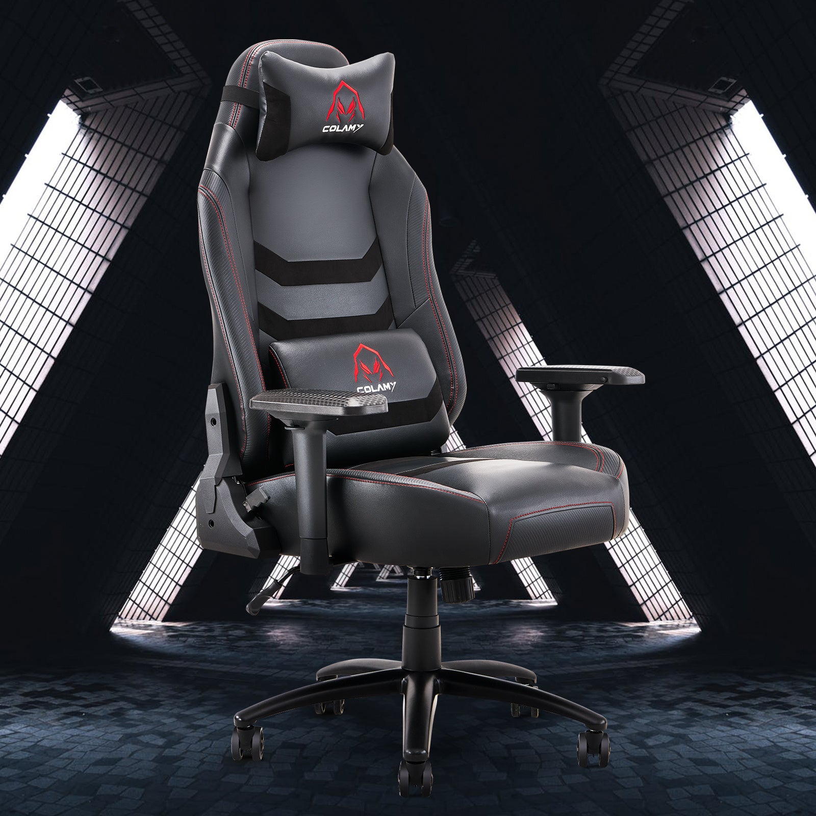 A black heavy duty gaming chair​ sold by WorkZen Interiors