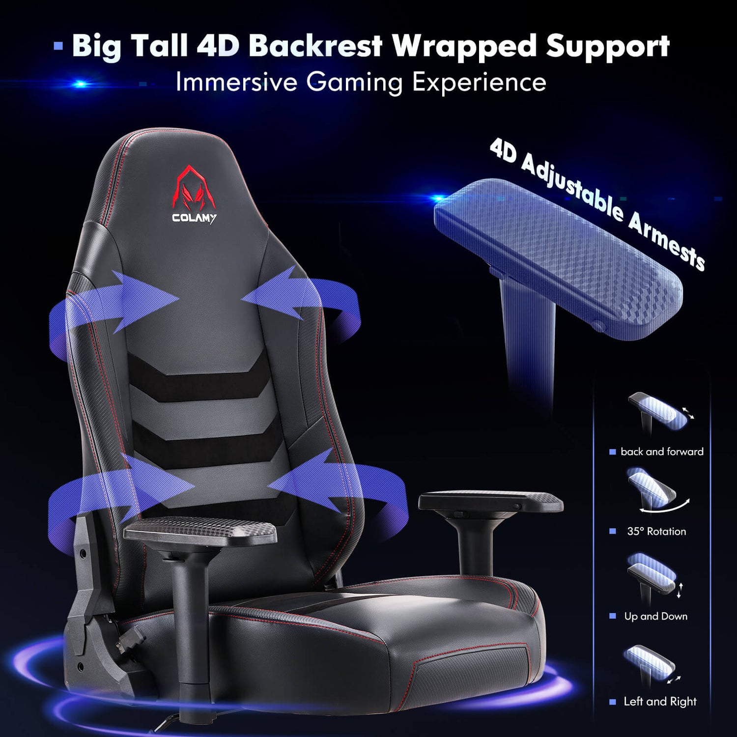 A black heavy duty gaming chair sold by WorkZen Interiors