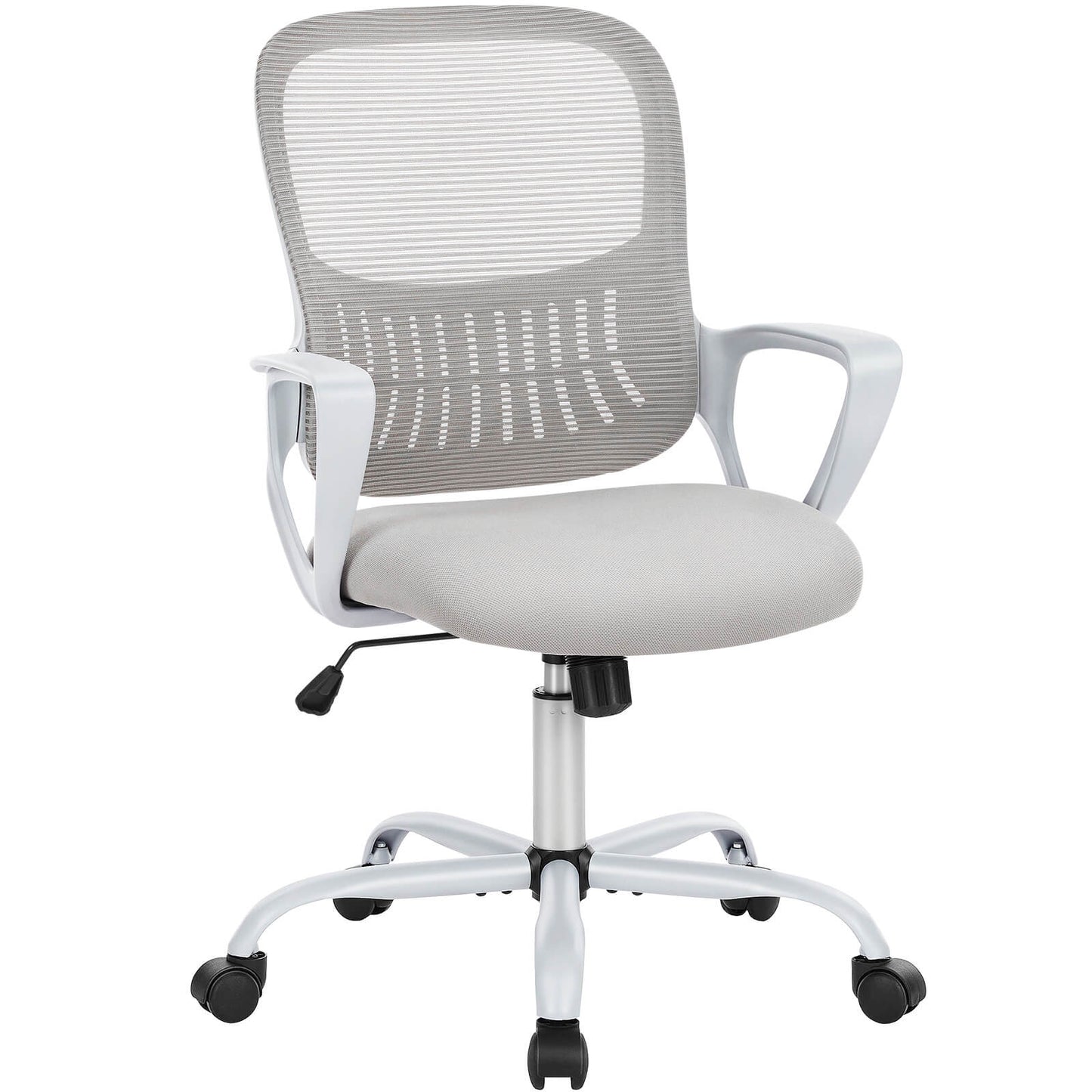 A gray mesh back office desk chair sold by WorkZen Interiors
