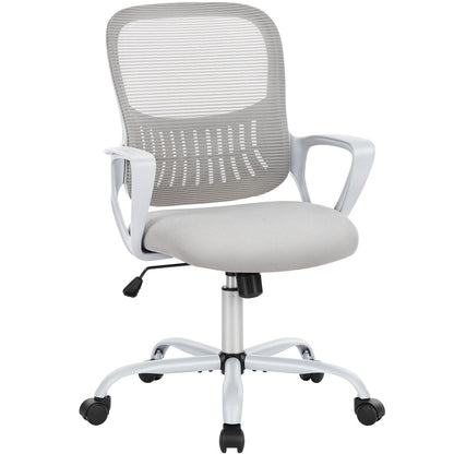 A gray mesh back office desk chair sold by WorkZen Interiors