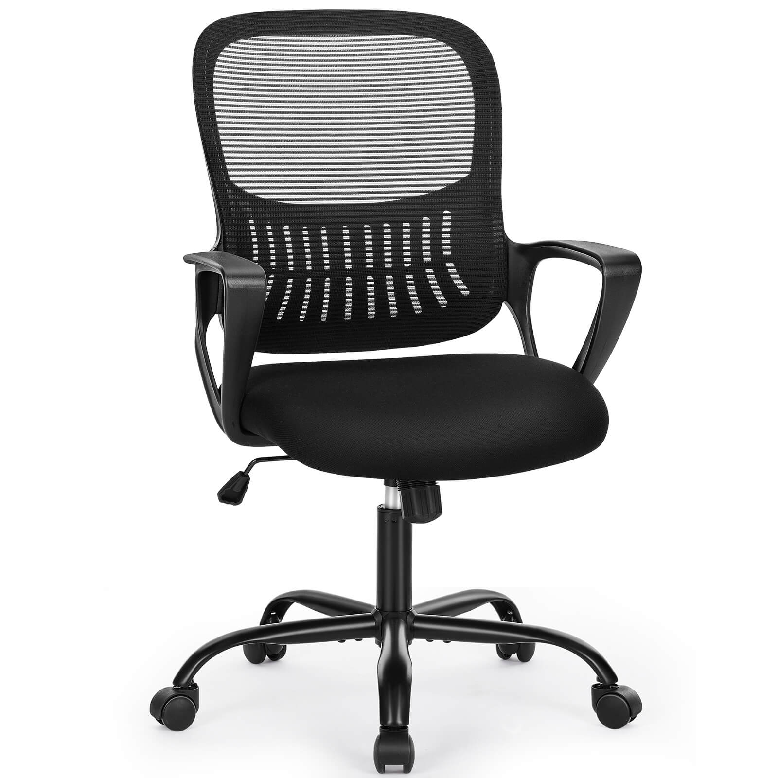 A black mesh back office desk chair sold by WorkZen Interiors