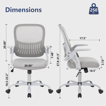 The 360 degrees and back storage basket of the pink mesh back office desk chair sold by WorkZen Interiors