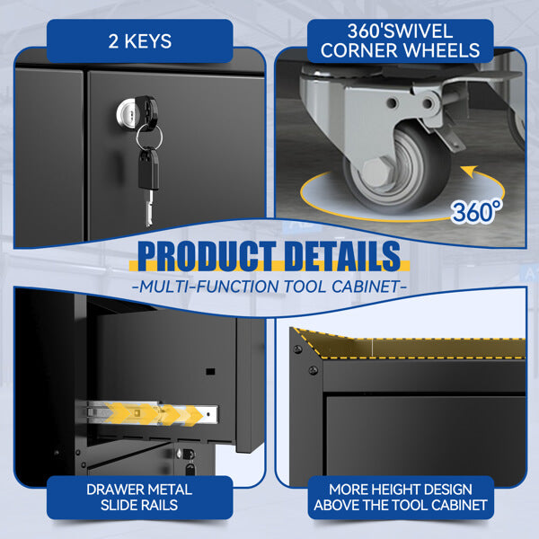 A Metal Storage Cabinet With Lock sold by WorkZen Interiors
