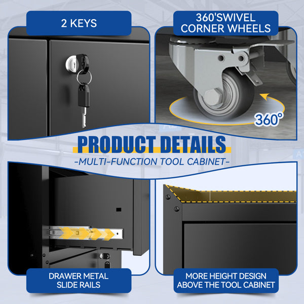 A Metal Storage Cabinet With Lock sold by WorkZen Interiors