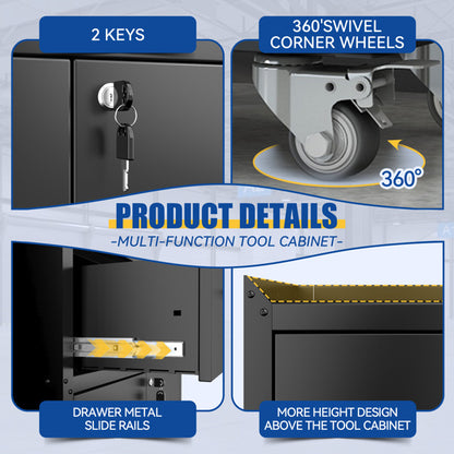 A Metal Storage Cabinet With Lock sold by WorkZen Interiors
