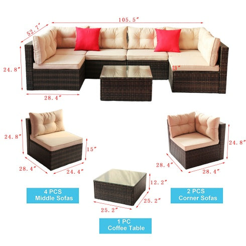 The dimension of a Patio Sectional Set sold by WorkZen Interiors