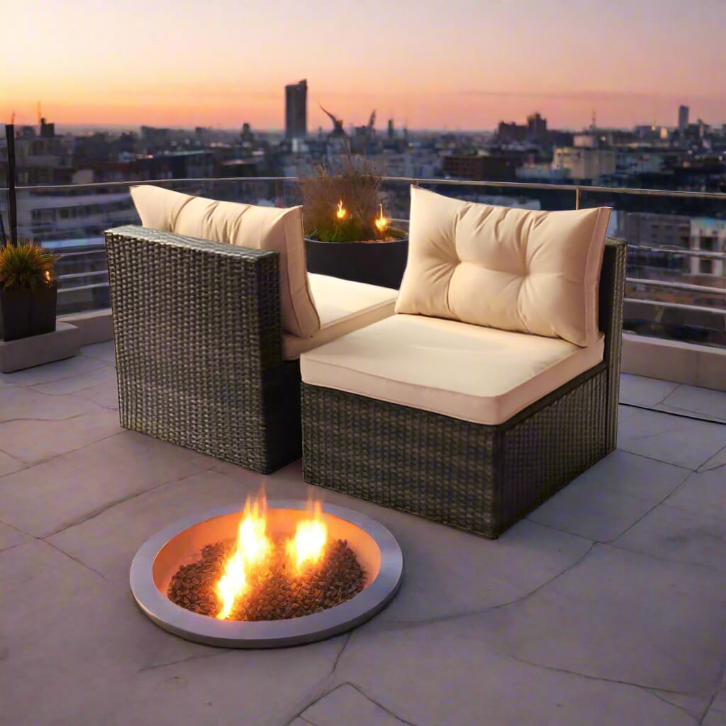 2 sofas from a Patio Sectional Set sold by WorkZen Interiors