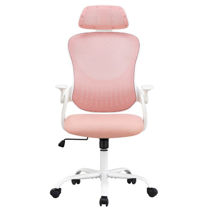 A  Pink Mesh Back Office Desk Chair  sold by WorkZen Interiors