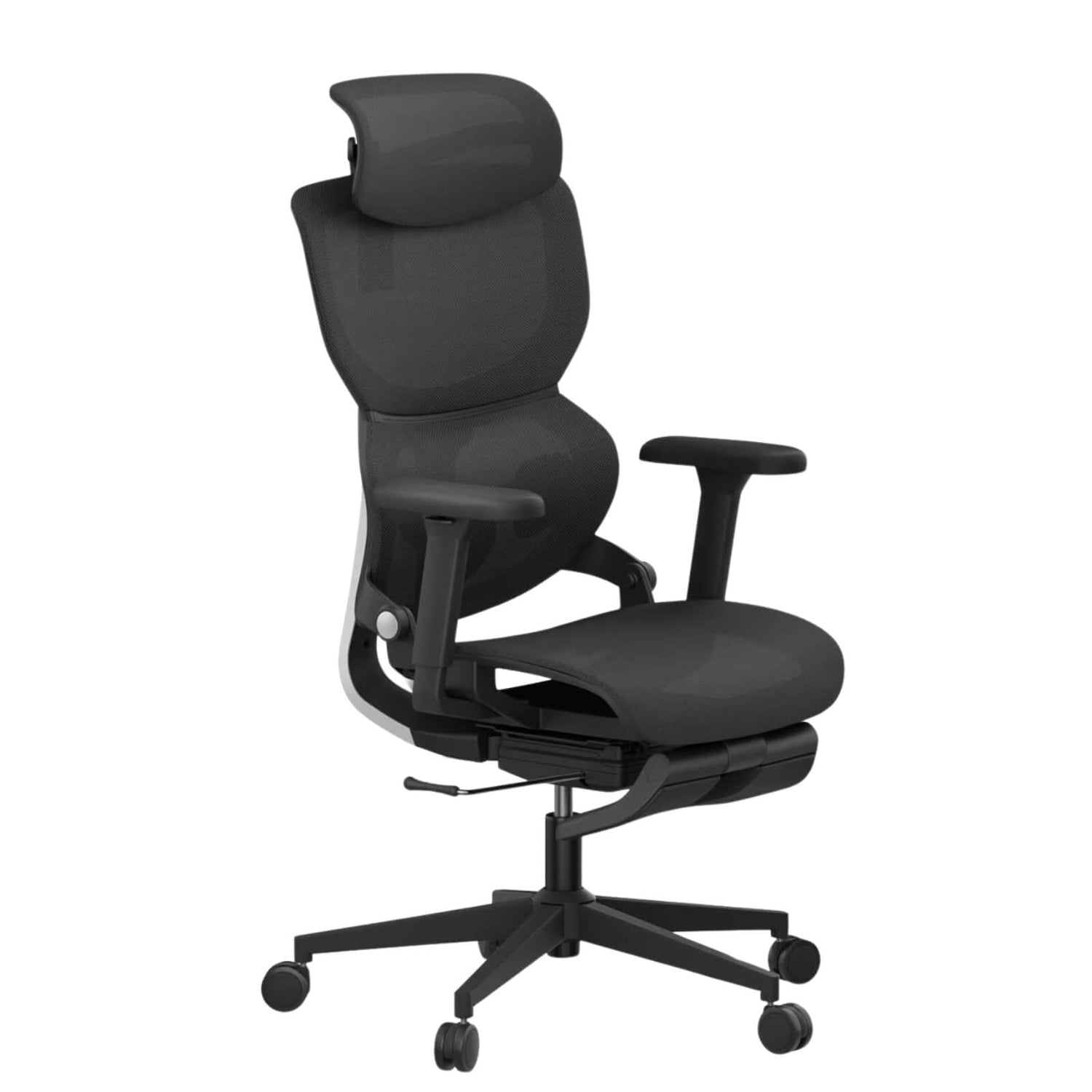 A black big and tall mesh office chair sold by WorkZen Interiors
