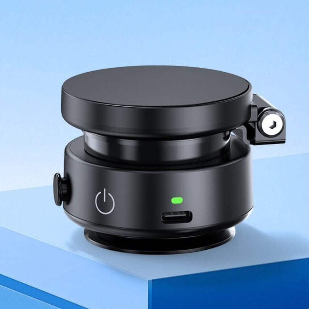 A black Magnetic Phone Holder sold by WorkZen Interiors