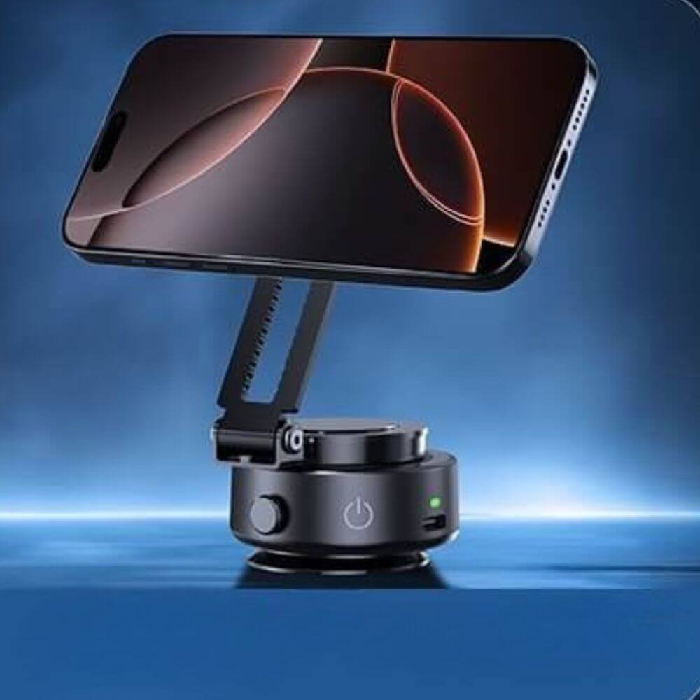 A black Magnetic Phone Holder sold by WorkZen Interiors