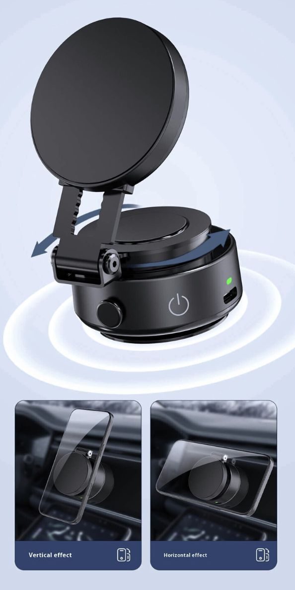 A black Magnetic Phone Holder sold by WorkZen Interiors