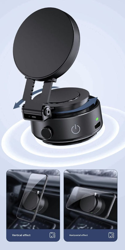 A black Magnetic Phone Holder sold by WorkZen Interiors