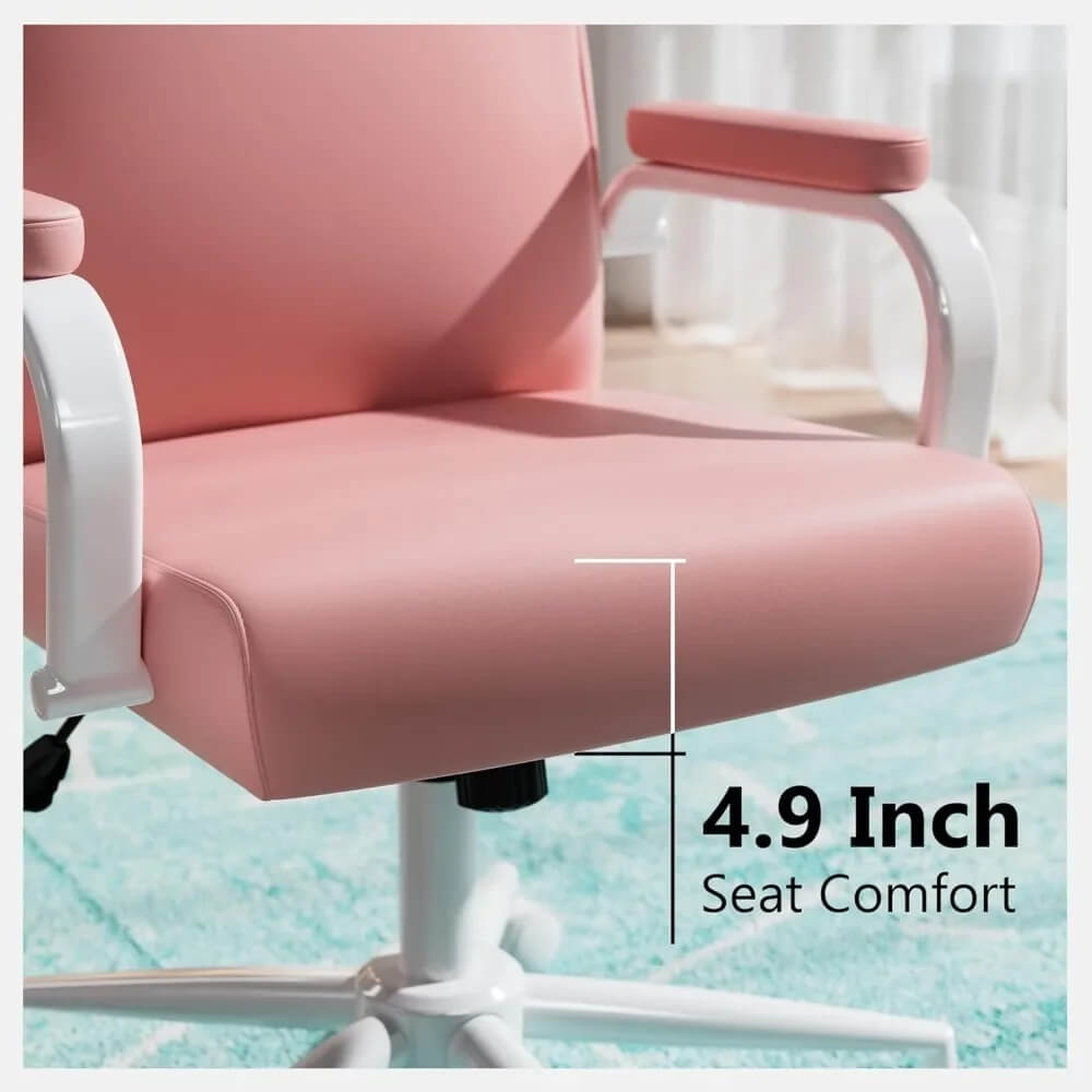 A pink Executive Office Desk Chair sold on WorkZen Interiors