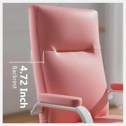 Backrest of the pink Executive Office Desk Chair sold on WorkZen Interiors