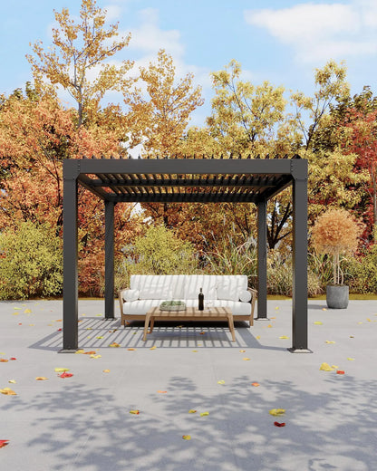 10x20Ft Louvered Modern Pergola