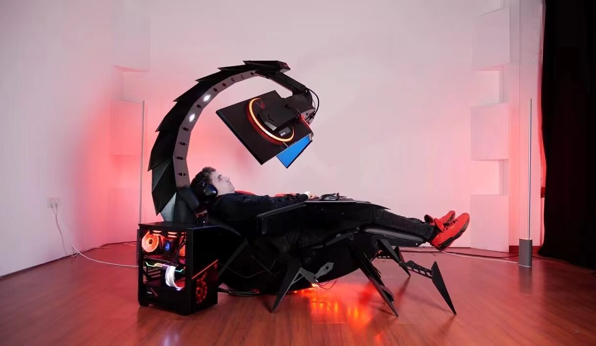 The 170 degrees reclining feature of the scorpion gaming chair