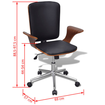Dimensions of a swivel leather office chair​ sold by WorkZen Interiors