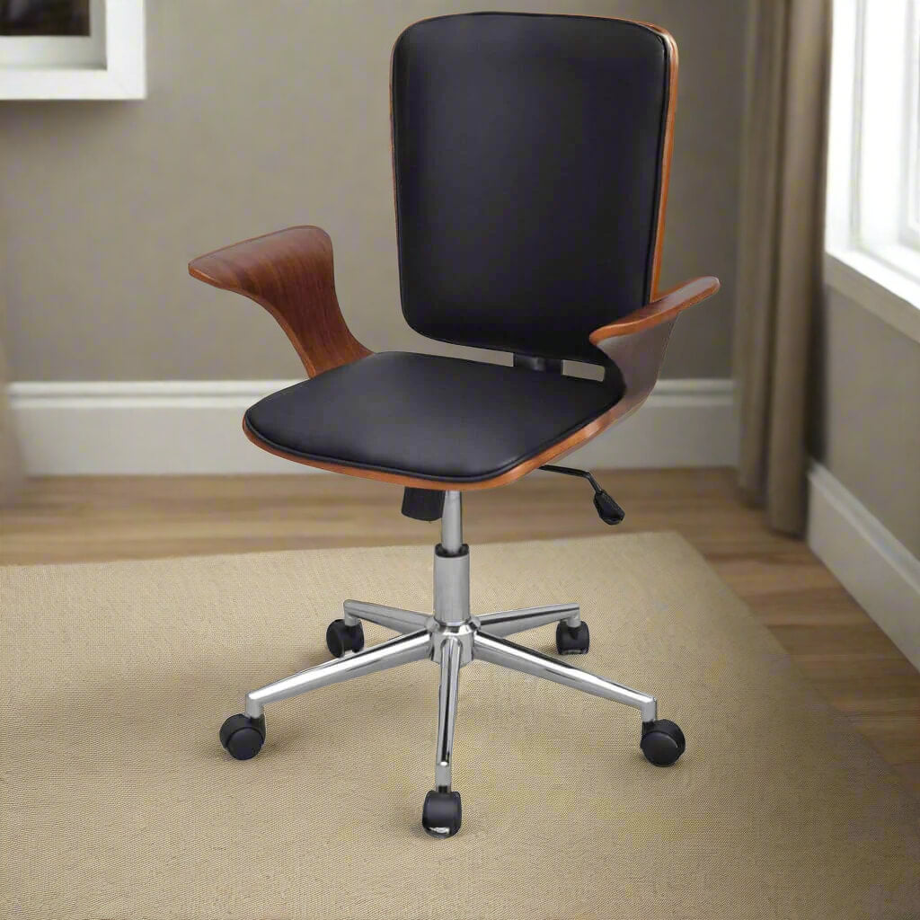 A Swivel Leather Office Chair sold on WorkZen Interiors