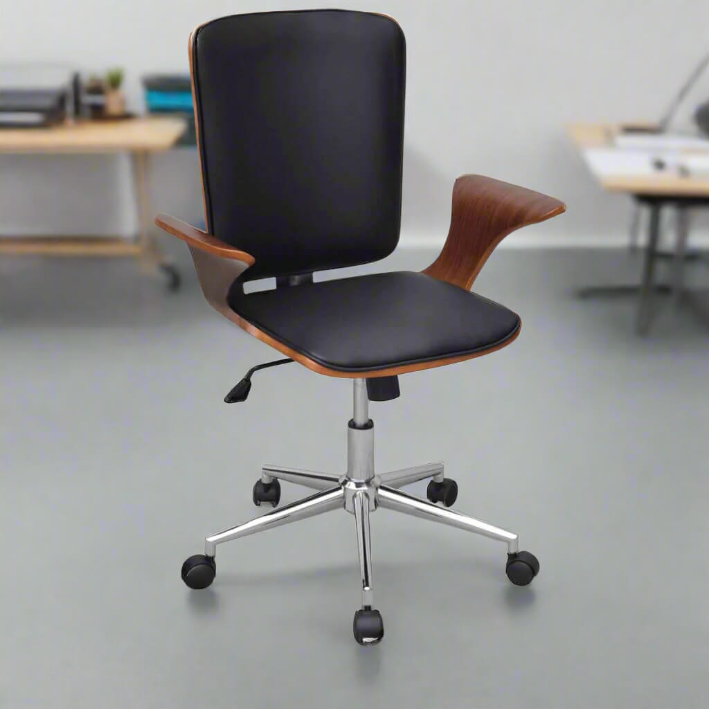 A Swivel Leather Office Chair sold on WorkZen Interiors
