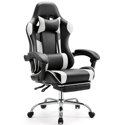 A black and white Tall Gaming Chair sold by WorkZen Interiors