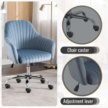 A velvet office chair in an office after being sold by WorkZen Interiors