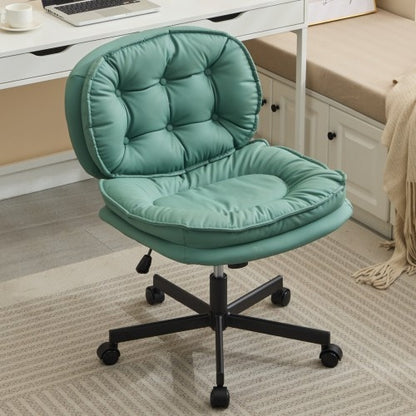 A Green armless vintage office chair sold by WorkZen Interiors