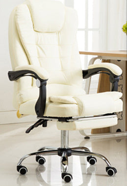 A White Boston Reclining Office Chair With Footrest sold by WorkZen Interiors
