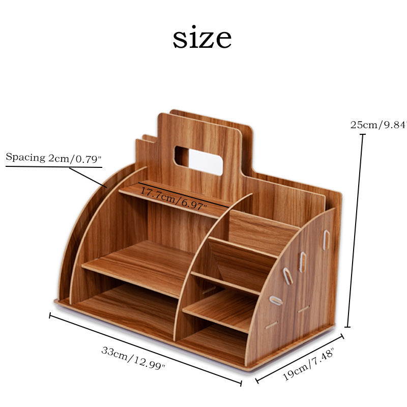 Dimensions of a brown cherry wood Wooden Magazine Rack sold by WorkZen Interiors
