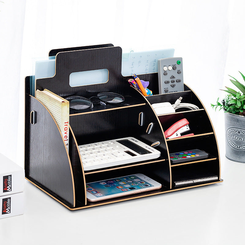 A black cherry wood Wooden Magazine Rack sold by WorkZen Interiors