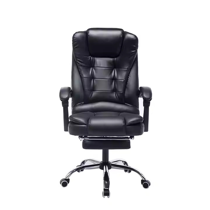 A black Boston Reclining Office Chair With Footrest sold by WorkZen Interiors