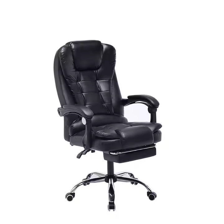 A black Boston Reclining Office Chair With Footrest sold by WorkZen Interiors