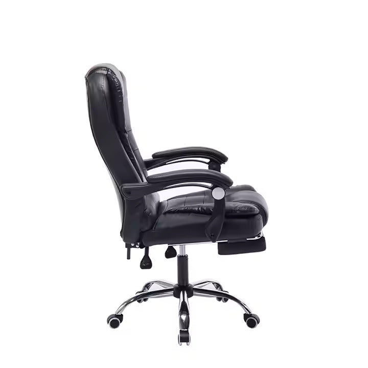 A black Boston Reclining Office Chair With Footrest sold by WorkZen Interiors