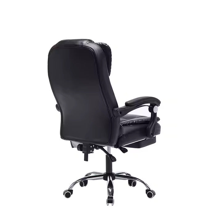 A black Boston Reclining Office Chair With Footrest sold by WorkZen Interiors
