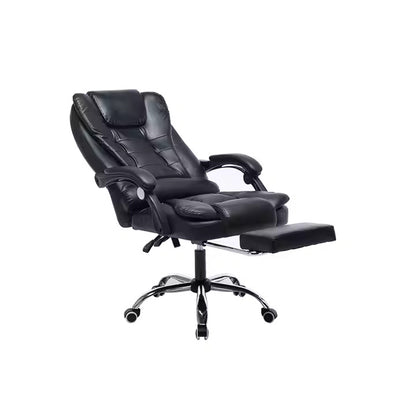 A black Boston Reclining Office Chair With Footrest sold by WorkZen Interiors