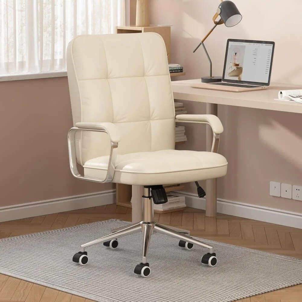 A white office chair sold by WorkZen Interiors 