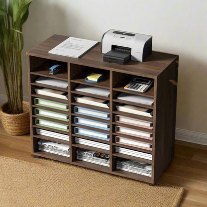 A zen office file organizer sold by WorkZen Interiors