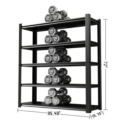 A Heavy Duty Black Metal Shelf sold by WorkZen Interiors