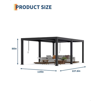 Measurement and dimension of a modern pergola