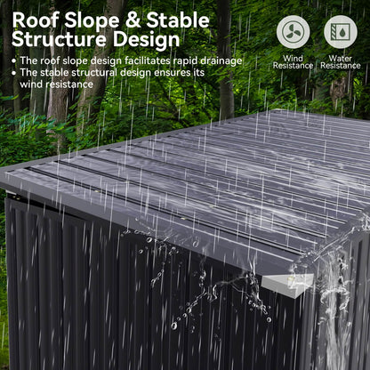 Roof slope and stable structure design with rain simulation on a roof
