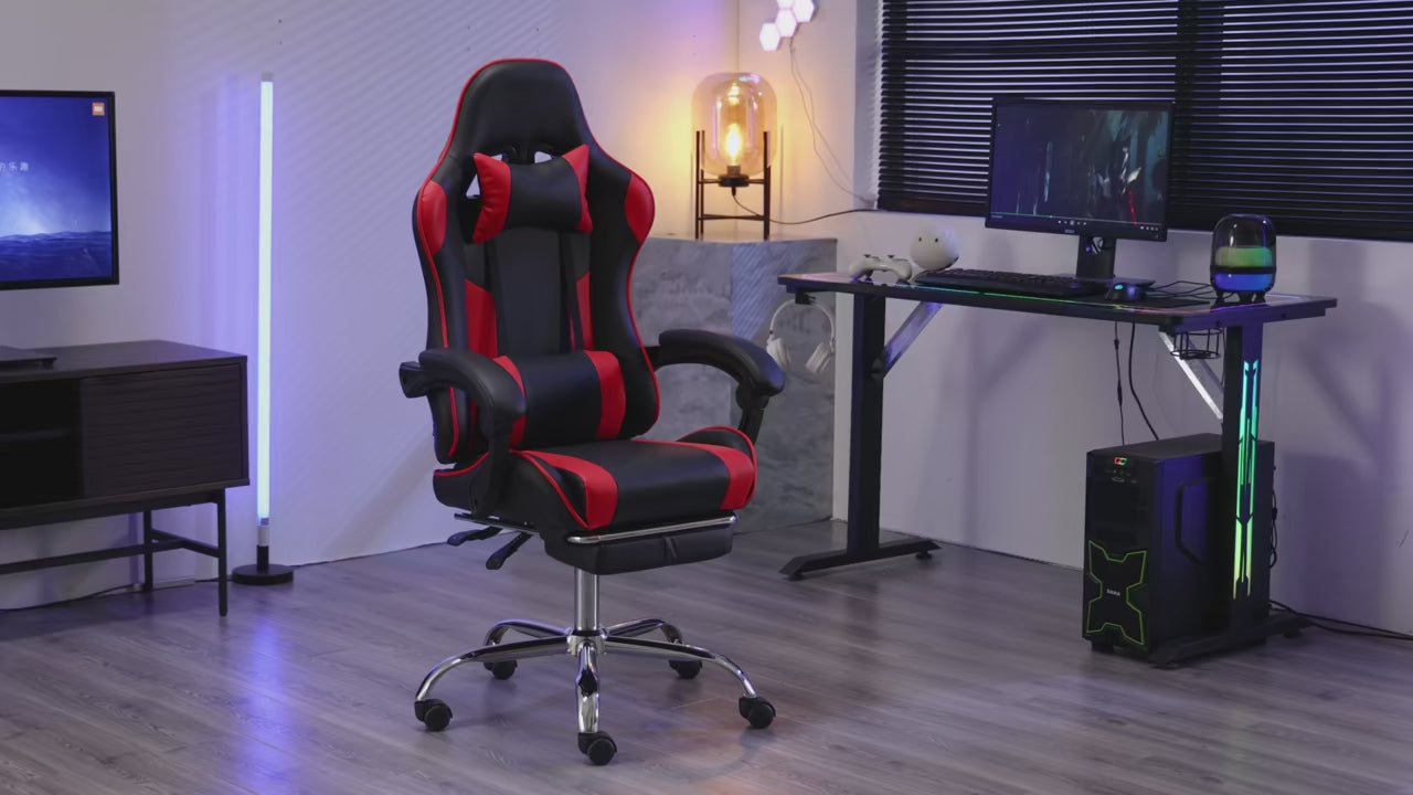 Load video: Racing game chair sold by WorkZen Interiors